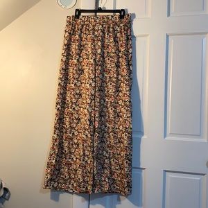 Floral wide leg trouser